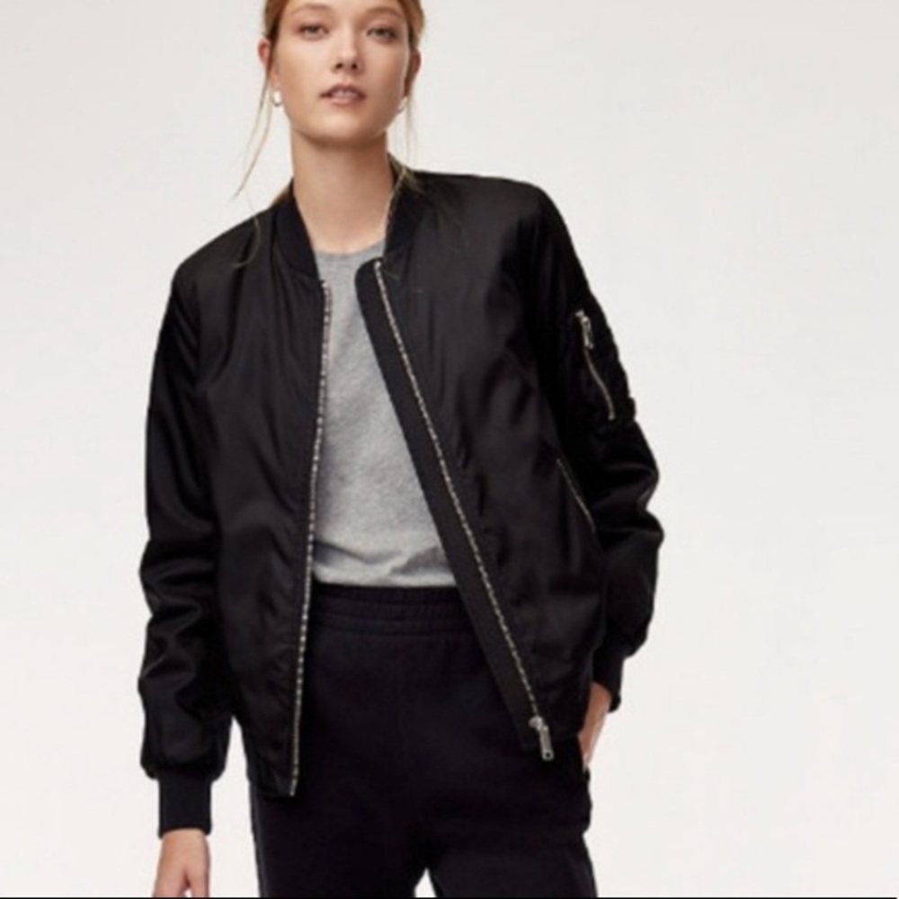 ARITZIA BABATON BOMBER NAVY BLUE JACKET
